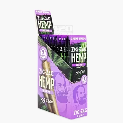 ZIG ZAG | ‘Retail Display’ Natural Hemp Wraps | 106mm – OG Purp – 25 Count
