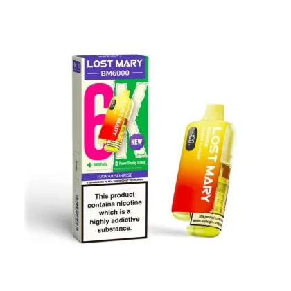 Hawaii Sunrise Lost Mary BM6000 Big Puff – 6000 Puffs (5 or 10 Packs)