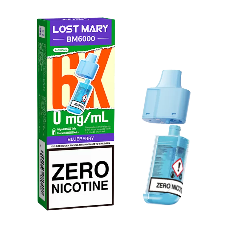 Blueberry Lost Mary BM6000 Refill Pack - 20mg - Vape Product (26B4DF) - Image 3