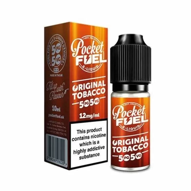 Pocket Fuel Original Tobacco 50/50 E Liquid (10ml)
