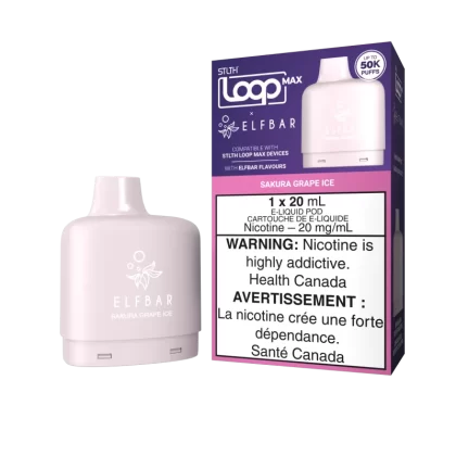STLTH LOOP MAX X ELFBAR Pod Pack - Sakura Grape Ice - 20 mg/mL (wholeseller) - Excise ON, 20 mg/mL - ON (16A5DA)