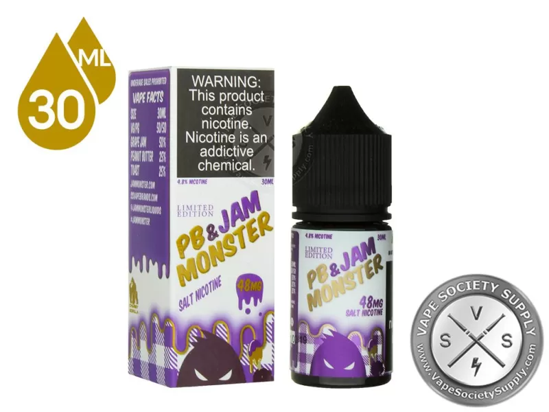 Grape PB & Jam Monster Salt 30ml - Image 2