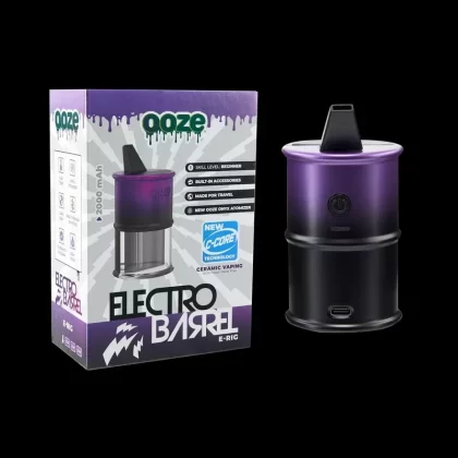 Ooze Electro Barrel E-Rig – C-Core - Color#Panther Black>Blue>Ruby Red>Rainbow>Fresh Sage>Galaxy Purple