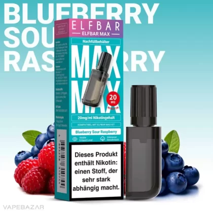 Elfbar Max – Blueberry Sour Raspberry – Prefilled Pod - Elf Bar / ca. 6000 / 20mg/ml