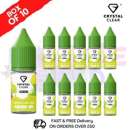 Lemon Lime Crystal Clear Nic Salt Box Of 10 – Only £17.99