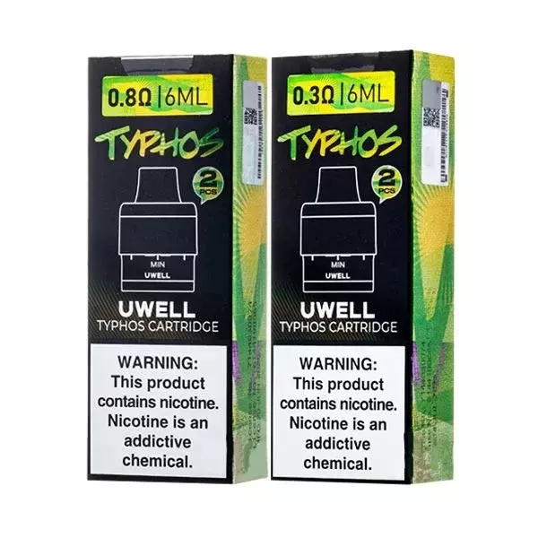 Uwell Typhos Replacement Pods 2 Pcs - provape_resistance#Choose an Option...>0.3ohm>0.6ohm>0.8ohm