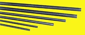Carbon Rods, Technical Grade, Grade 2, 1/4" x 12" (6.2 x304mm), pkg/12