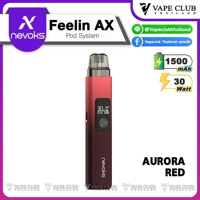 Nevoks Feelin AX Pod Kit - Aurora Red, Lake Green - Image 2