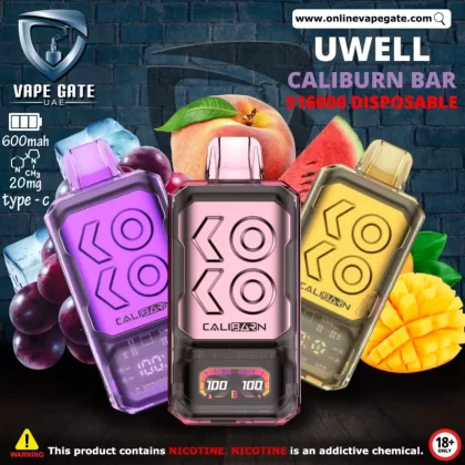 Uwell - Caliburn Bar S16000 Disposable Vape - Peach Watermelon / 20 mg