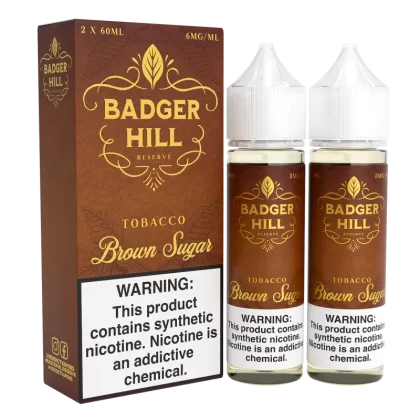 BADGER HILL RESERVE – Brown Sugar – 120ML E-Liquid (Twin 60ML Pack) - 6MG