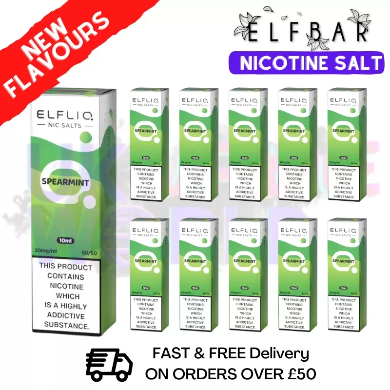 Spearmint ElfLiq Nic Salt BOX OF 10 – ONLY