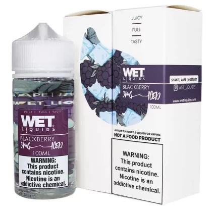 WET LIQUIDS Blackberry iced E-liquid – 100ml - Vape Product, Vape Product