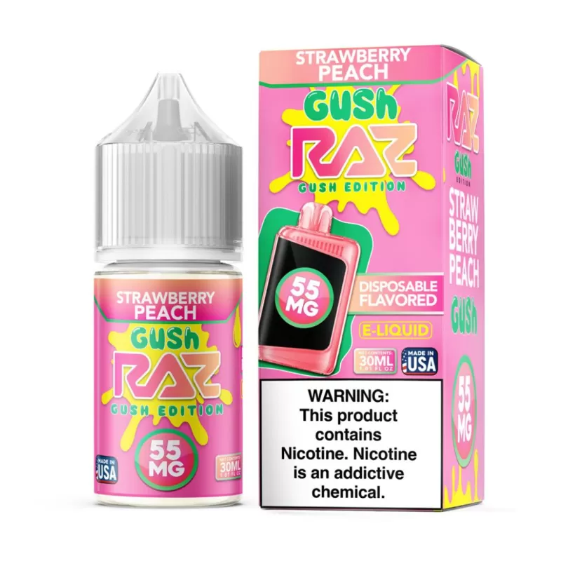 RAZ Salt "GUSH EDITION" - Strawberry Peach Gush - 30ML E-Liquid - 35MG