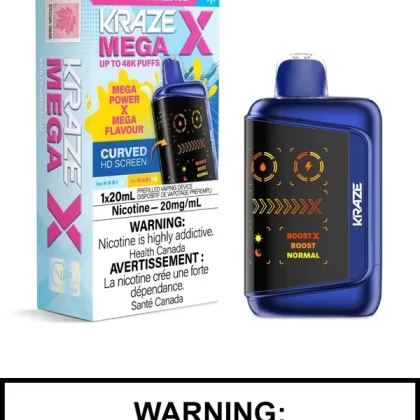 Tangy Blue Razz Ice Kraze Mega X Disposable Vape