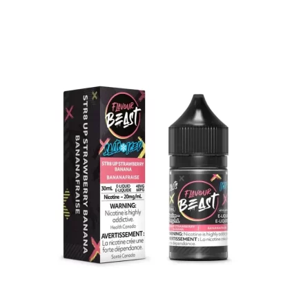 Flavour Beast ICE Salt Nic Vape Juice – Str8 Up Strawberry Banana (30ml)