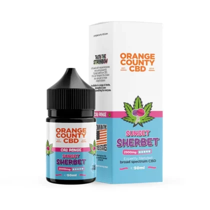 Orange County Sunset Sherbet CBD 50ml Broad Spectrum 1500mg - 1500mg / 2500mg
