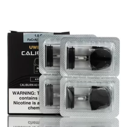 Uwell Caliburn A3 Replacement Pods (Pack of 4) - Pack of 4 - 1.0Ohm A3 FeCrAl Mesh Pods