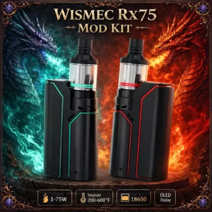 Wismec Rx75 Mod Kit - Full Black - Vapeciga