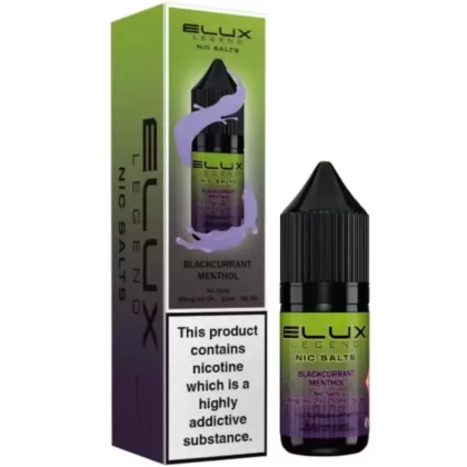 Blackcurrant Menthol Nic Salt E-Liquid Legend Series by ELUX (10ml) - 10mg