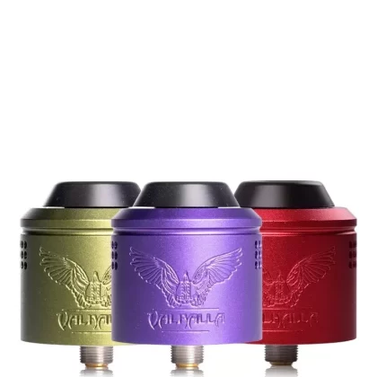 Valhalla V2 Mini RDA By Vaperz Cloud - Colour#Satin Purple>Brushed Steel>Matte Black>Ultem>Gloss Black>Electric Blue>OD Green>Polished Steel>Gunmetal>Satin Red