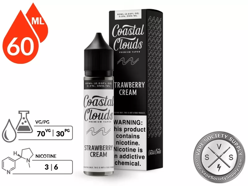 Strawberry Cream Coastal Clouds 60ml - Image 2