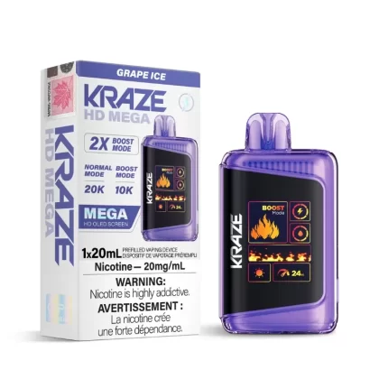Kraze HD Mega Grape Ice (20K Puffs) Disposable Vape