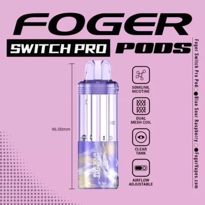 Blue Sour Raspberry Foger Switch Pro Pod | 30K Puffs