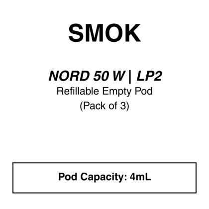 Smok Nord 50W Empty LP2 Pod 4ml 3pcs