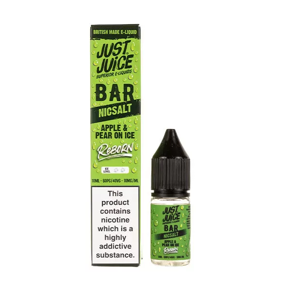 Apple & Pear on Ice Bar Reborn Nic Salt E-Liquid by Just Juice - 5mg
