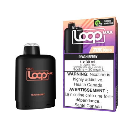 STLTH LOOP MAX Pod Pack - Peach Berry - 20 mg/mL (wholeseller) - Excise ON, 20 mg/mL (wholeseller) - Excise AB