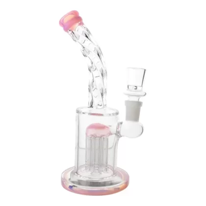 Pink Neon Tip Bong – 8in - Vape Store