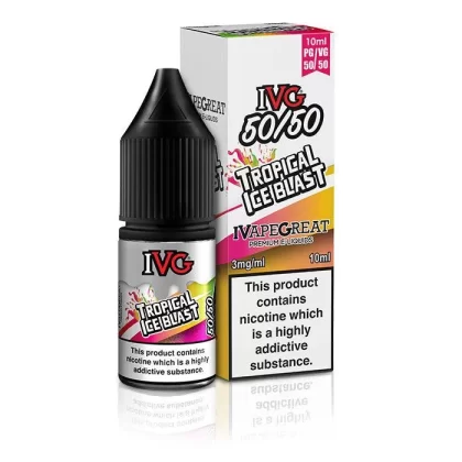 IVG 50/50 Tropical Ice Blast 10ml Nic Salt Vape Juice - Strength 12mg