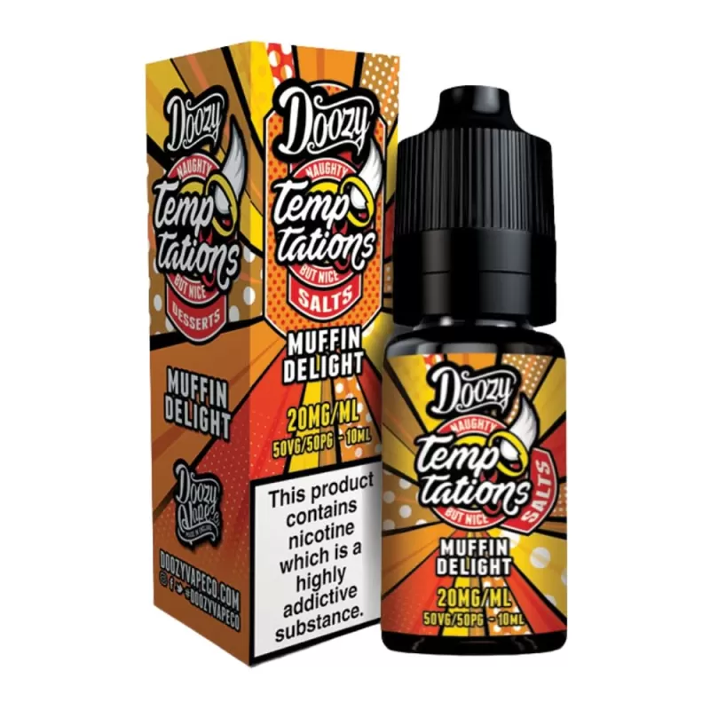 Muffin Delight Nic Salt E-Liquid Temptations Series by Doozy Vape Co (10ml)
