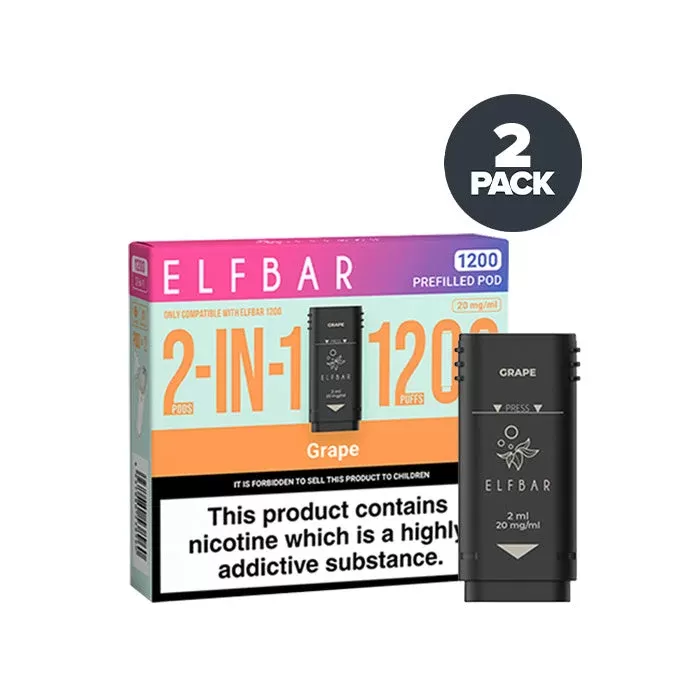Grape Elf Bar 1200 Pre-filled Pods