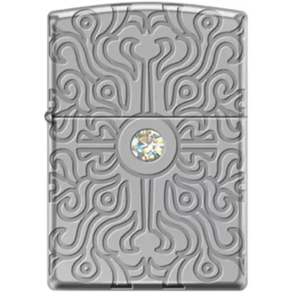 Zippo Lighter – Deep Carve With Large Swarovski