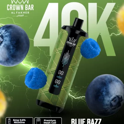 Al Fakher Crown Bar Mega Max 40K - Blue Razz Lemonade - Crownbar Vape