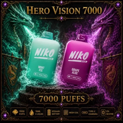 Hero Vision 7000 - Peach Watermelon Berry - Vapeciga