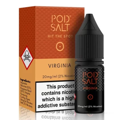 Virginia By Pod Salt 10ml - Nicotine Strength#20mg (Salt)>11mg (Salt)