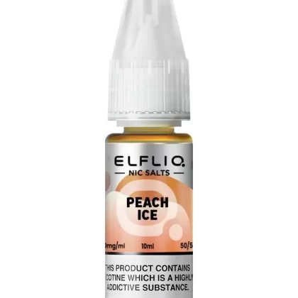 Elf Bar Elfliq Peach Ice Nic Salt Vape Juice - Strength
