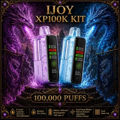 iJoy XP100K Refillable Disposable KIT TEXAS COMPLIANT - Cool Mint - Vapeciga