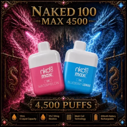 Naked 100 Max 4500 - Cherry Lemon Ice - Vapeciga