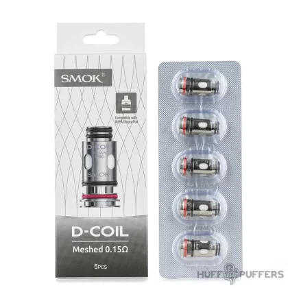 Smok D Coils - 0.15 ohm Meshed (55–65W), 0.23 ohm Meshed (45–55W) (BA7EEC)