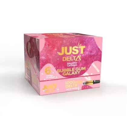 Just Delta – Delta 8 Cartridges 6 Pack - flavor vape#Bubble Gum Galaxy - Hybrid>Solar Flare Lemonade - Sativa>Space Walker - Indica (B5CBA6)
