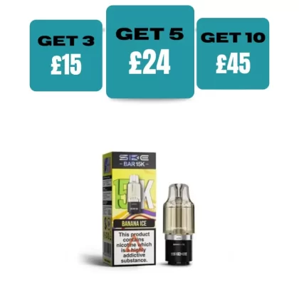 SKE Bar 15K Prefilled Pod Refills - £5.99 or 3 for £15 - Watermelon Strawberry