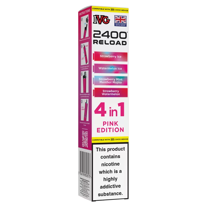 Pink Edition IVG 2400 Refill Pods - 20mg - Vape Product
