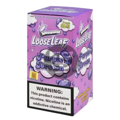 Loose Leaf Natural Wrap Purple Dream, 20 packs of 2
