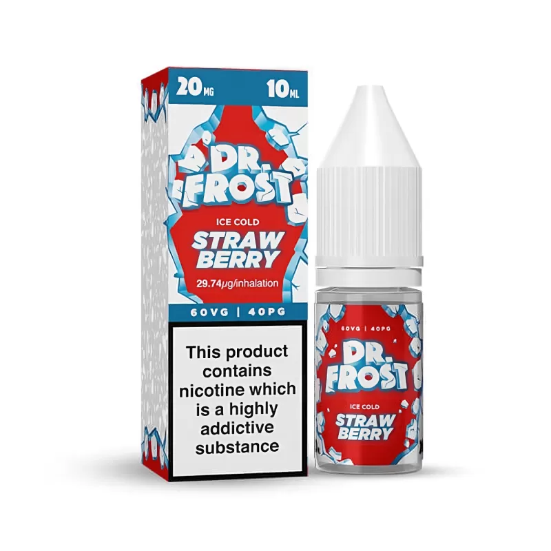 Dr Frost Strawberry Ice Nic Salt E-Liquid - 10 Pack