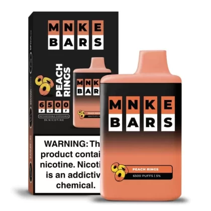 MNKE Bars Disposable 6500 Puffs– Peach Rings (20/50mg) - Vapebar Pk