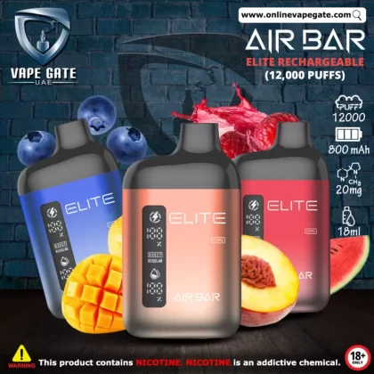 Air Bar - Elite Rechargeable Disposable Vape (12,000 Puffs) - 20 mg / Strawberry Mango