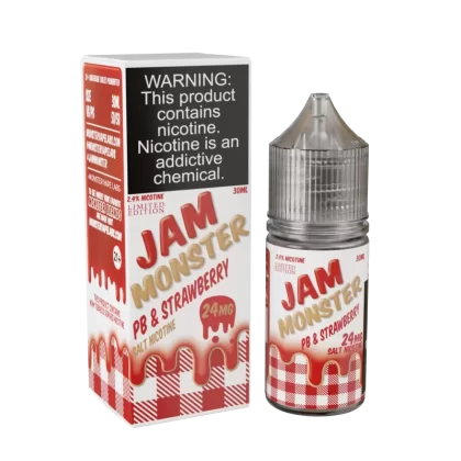 Jam Monster Salt - PB & Strawberry - 30ML E-Liquid (Limited Edition)